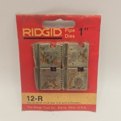 RIDGID STEEL 12-R 1&Prime; PIPE DIES New Old Stock