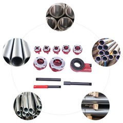 Manual 7 Size Pipe Threader Threading 3/8&Prime; to 2&Prime; Dies Set w/ Handle Ratchet BSPT