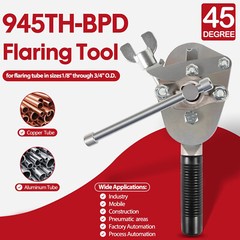 945TH-BPD 45&deg; Rotary Flaring Tool Fits for Soft Metal Tubing, 1/8&Prime; &ndash; 3/4&Prime; O.D.