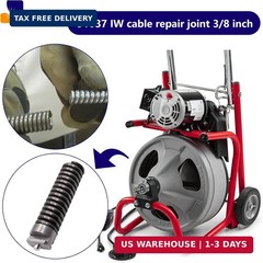 91037 IW Cable Repair Coupling 3/8-Inch Compatible with Drain Cleaning Cable (1)