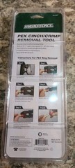 Masterforce PEX Cinch Clamp Crimp Removal Tool 694-5325 NEW 1/2&Prime;- 1&Prime; Plumbing