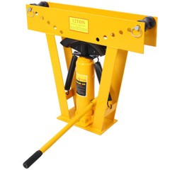 12 Ton Pipe Bender Manual Hydraulic, Piping Bending Exhaust Tube Fabric w/6 Dies
