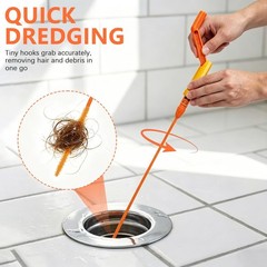 6-Pack Reusable Drain Snake Hair Clog Tools, 5 x 18-Inch Flexible Snakes with&hellip;