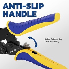 haisstronica Crimping Tool for Insulated 230 mm x 60 mm, Yellow,blue,red