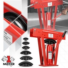 24x 6.2x 21.6 in Manual Hydraulic 12 Ton Pipe Bender Exhaust Tube w/ 6 Dies Size
