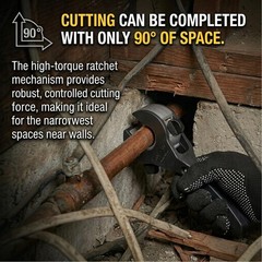 Ratcheting Tubing Cutter, Tubing Cutter 1/4&Prime; To 7/8&Prime;, 2 in 1 Close Quarters T&hellip;