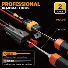 SOMELINE AMP Superseal 1.5 Waterproof Connector Crimp Kit 22-14AWG 33 Types