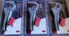 (3) RIDGID Plastic Pipe Cutter(s) w/ Multi-Layer Adapter Single Stroke Cuts
