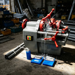 Electric Pipe Threader 110V 1/2&Prime; to 2&Prime; Pipe Threading Machine Cutter Reamer 750W