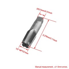 NPT1/2&Prime; Pipe Tap for Stainless Steel Iron Cast Iron Alloy Steel