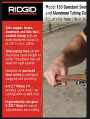1/8 in to 1-1/8 in150 Constant Swing Copper Pipe & Stainless Steel Tubing Cutter