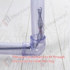 50&prime; Drain Auger Plumbing Snake Clog Cable 1/2&Prime; Sewer Pipe Cleaner Durable Handle