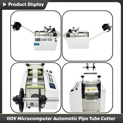 110V Microcomputer Automatic Pipe Cutting Machine Plastic Tube PE Hose Cutter