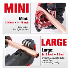 Copper Pipe Cutter Kit 5-50 mm Tube Deburring Tool HVAC Plumbing Tool Set Black