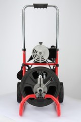 NEW 75 FT x 3/8 Inch Drain Cleaner Machine Auger Cleaning Auto Feed with Wheels