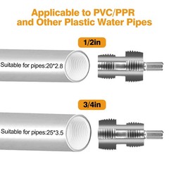 3pcs Integrated Internal & External Pipe Threading Tool PVC Pipe Threader Kit