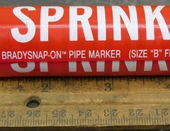 Brady 41623 Pipe Marker Size B Pipe OD 1-1/2&Prime; Thru 2-3/8&Prime; Sprinkler Water Lot 14