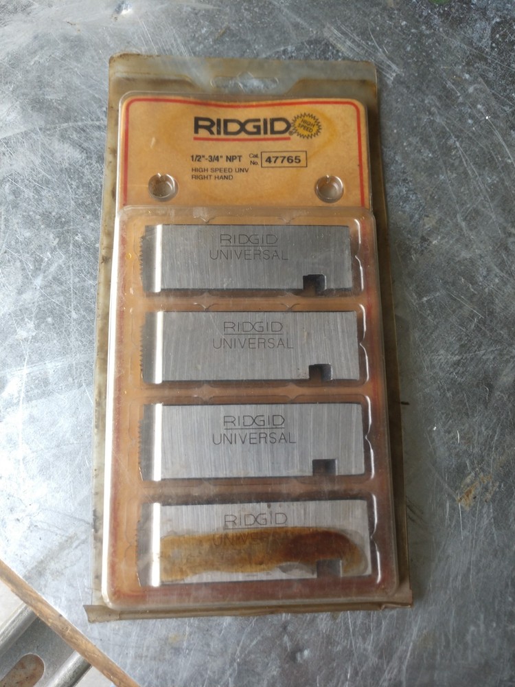 Ridgid 47765 High-Speed 1/2&Prime;-3/4&Prime; NPT Pipe Die for Universal Die Heads BRAND NEW