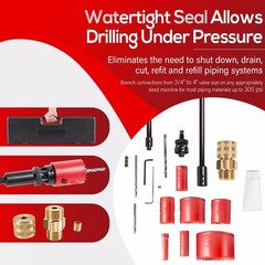 08350 DM3MECH Mechanical Hot Tapping Machine Complete Kit for NPT with Case
