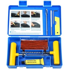 Tire Repair Kit with Plugs, Heavy Duty for Car, ATV, Motorcycle, Truck, 19 Pc