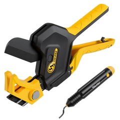 TOLESA PVC Pipe Cutter 3-Gear Adjustable, Cuts Up to 2-1/2&rdquo;, Black&yellow