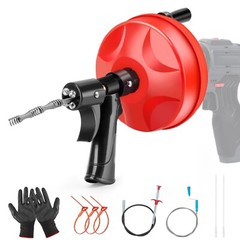 Drain Auger, 25Ft 1/4&Prime; Plumbing Snake Drain Clog Remover Tools for Sink & Drain
