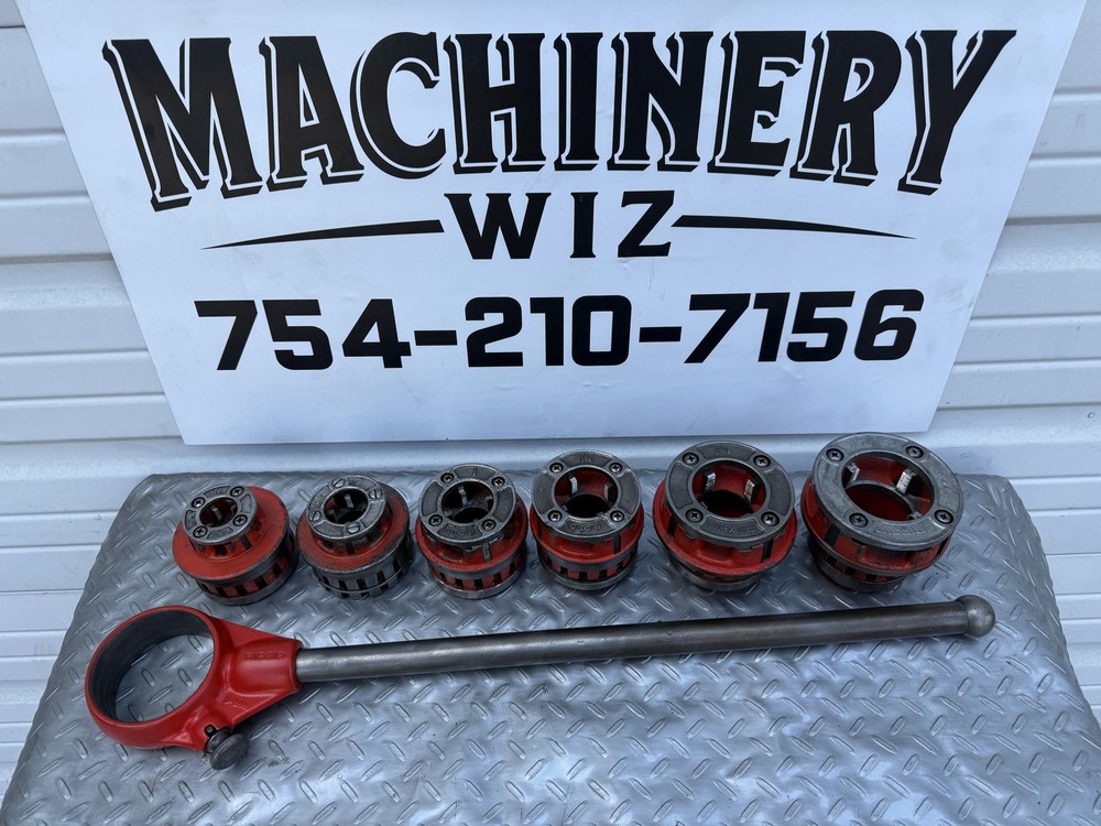 RIDGID 12R 1/2&Prime; &ndash; 2&Prime; Pipe Threading Threader 6 Die Set L@@K #5