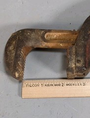 Ridgid E14 Vintage Offset Pipe Wrench 14&Prime; USA Pat 1727639 Heavy Duty Bent Handle