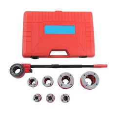 7 Size BSPT Pipe Threader W/ Handle 3/8&Prime; To 2&Prime; Dies Set Pipe Threader Threading