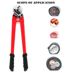 18&Prime; Hardened Cable Cutter- Hard Soft Steel Cable Wire Seals Aircraft Bicycle
