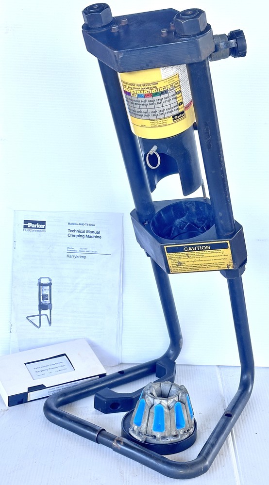 Parker KarryKrimp Portable Hydraulic Crimper with Stand and 1/2&Prime; Hose Die