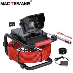 30M Sewer Camera 4.3&Prime; LCD Monitor HD Drain Pipe Inspection 17MM Camera 16GB DVR