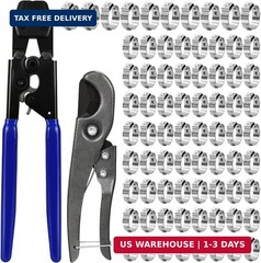 PEX Cinch Clamp Tool Kit, 3/8&Prime; to 1&Prime; PEX Pipe Clamp Cinch Tool with 1pcs Pipe Cu