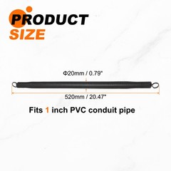 PVC Spring Tube Bender 20mm OD 520mm Long PVC Bender Pipe Bender Black