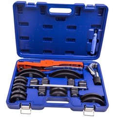 Pipe Tube Bender HVAC Refrigeration Ratchet Bending Heads Supports Tool Kit Set