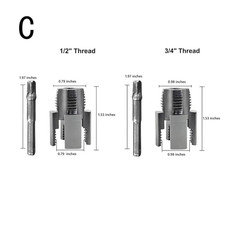 1 Set PVC Pipe Thread Cutting Tool Internal & External Threader Kit &ndash; NEW