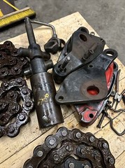 Lot 2 Wheeler Rex 3890 Hydraulic Chain Pipe Cutter Extra Chain (1 Works 1 Parts