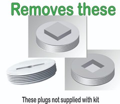 Plumbing cleanout plug wrench set &ndash; plumbing tool &ndash; cleanout cap &ndash; Steel case