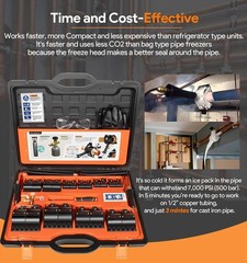 CST2 General Pipe Cleaners Cold-Shot Pipe Freeze Kit Small, Black and Orange