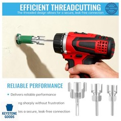 Pipe Threading Tool Kit 5 Piece 1/2 Inch 3/4 Inch 1 Inch Dies Broken Bolt