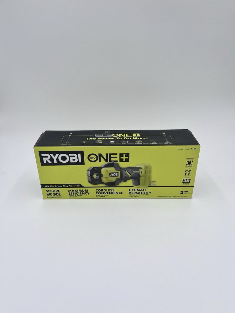 RYOBI ONE+ 18V PEX Crimp Ring Press Tool P661 New (Tool Only)