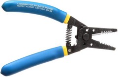 Klein Tools 11055EP Stranded and Solid Wire Cutter/Stripper, Made in USA, Blue/Y
