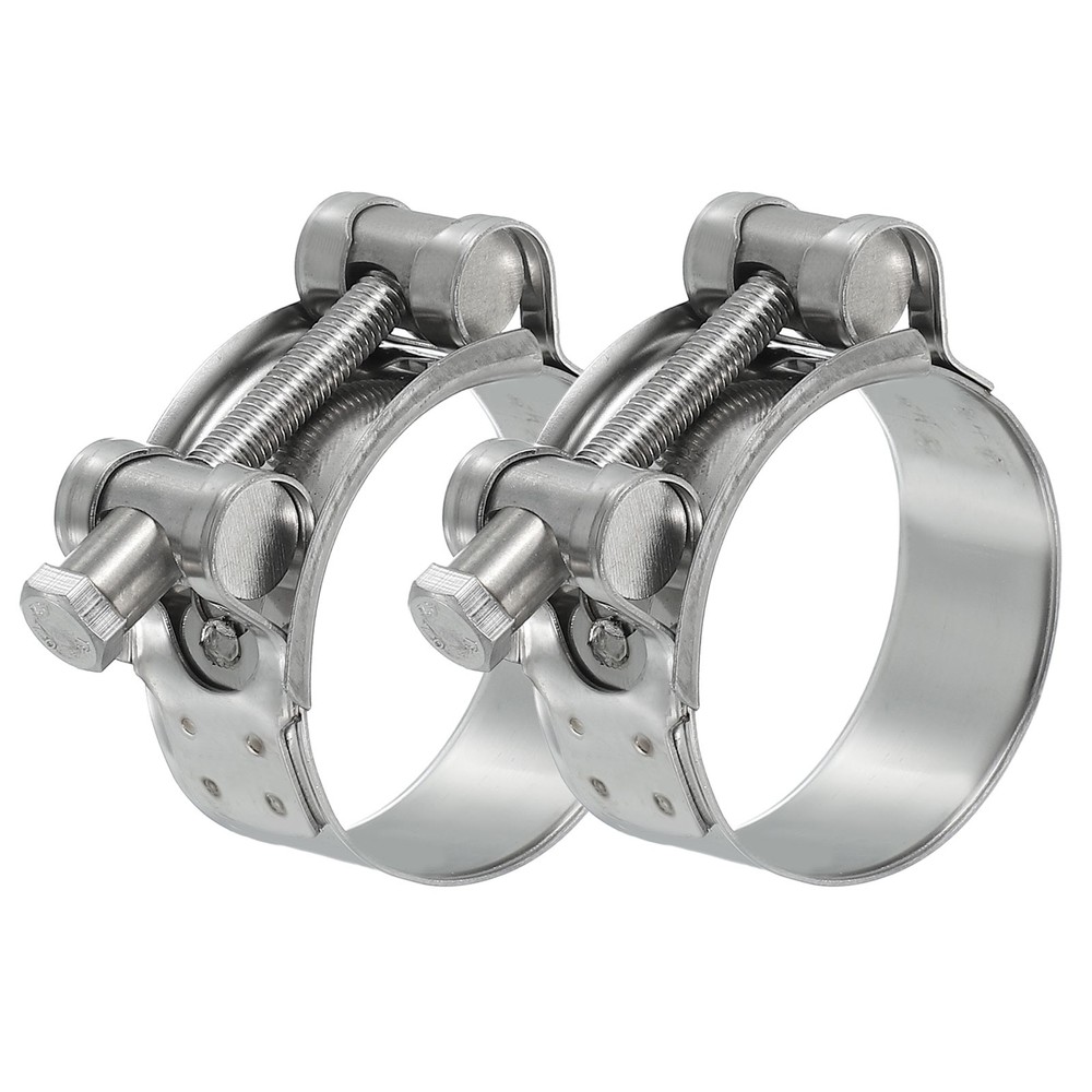 2 Pcs 44-47mm T-Bolt Hose Clamp Intercooler Pipe Clip for 1.73&Prime;-1.85&Prime; Pipe