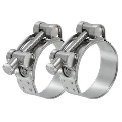 2 Pcs 44-47mm T-Bolt Hose Clamp Intercooler Pipe Clip for 1.73&Prime;-1.85&Prime; Pipe