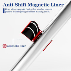 Metal Pipe Cutting Guide Kit Saddle Template 22.5 45 90 Magnetic Liner AntiShift