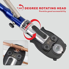 IBOSAD Copper Tube Fittings Hydraulic Pipe Crimping Tool -1/2&Prime;,3/4&Prime;,1&Prime; Jaw Sizes