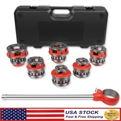 36475 12-R 1/2&Prime; &ndash; 2&Prime; NPT Manual Exposed Ratchet Pipe Threader Heavy-Duty 6 Dies