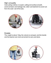 PC116 Stainless Steel Pipe Galvanized Copper Pipe Electric Pipe Cutting Machine