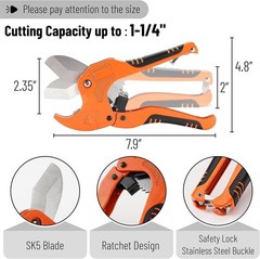 Professional Grade PVC Pipe Cutters with Non-Slip Grip & Seal Tape &ndash; Bates Tools