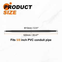 2pcs Spring Tube Bender 13mm OD 520mm Long Bender Pipe Bender Black,